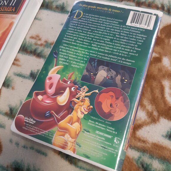 VHS Version Française The Lion King et VHS Roi Lion 2 La Fierté De Simba - Picture 3 of 11